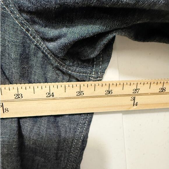 Dockers Men’s XL Chambray Denim Button-Up Shirt Long Sleeve 100% Cotton - Picture 6 of 8